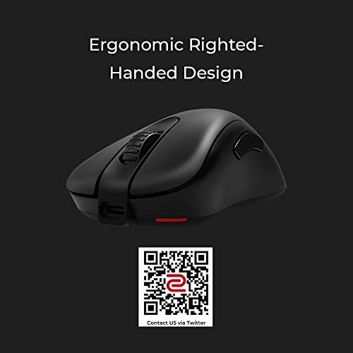 BenQ - Zowie EC3-CW Kabellose Ergonomische Esports Gaming Maus, Verbesserter Empfänger, Mausrad mit 24 Stufen, Ohne Treiber, Große Kleine, Schwarz Bild 5