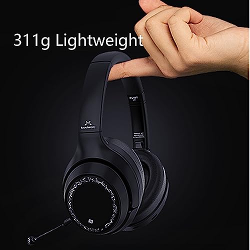 SoundMAGIC P60BT GM Performance Wireless Gaming Headset - Surround Sound 2.4GHz USB/Bluetooth Headphones 50 Hours Lasting Lower Latency Compatibility for PC Mobile PS4 PS5 Xbox Consoles Bild 4