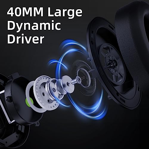 SoundMAGIC P60BT GM Performance Wireless Gaming Headset - Surround Sound 2.4GHz USB/Bluetooth Headphones 50 Hours Lasting Lower Latency Compatibility for PC Mobile PS4 PS5 Xbox Consoles Bild 5