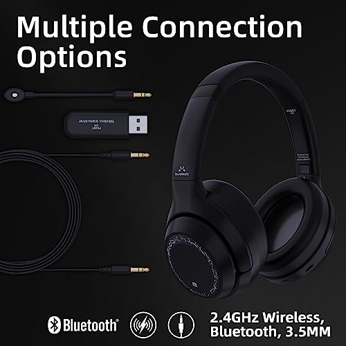SoundMAGIC P60BT GM Performance Wireless Gaming Headset - Surround Sound 2.4GHz USB/Bluetooth Headphones 50 Hours Lasting Lower Latency Compatibility for PC Mobile PS4 PS5 Xbox Consoles Bild 6