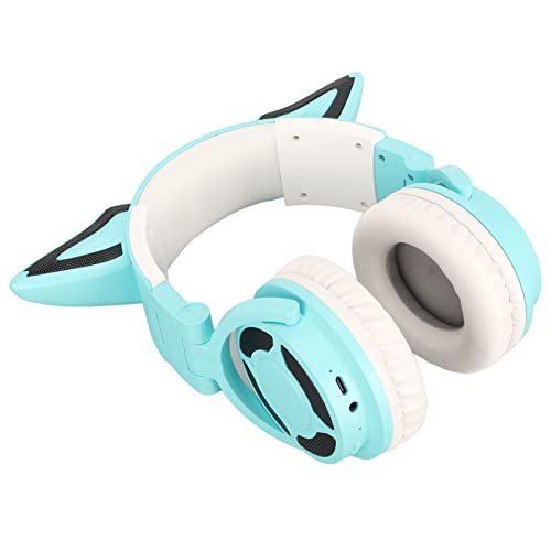 RGB Katzenohr Kopfhörer, BT 5.3 Gaming Headset, Kabelloses Rauschunterdrückungs USB C Faltbares Gaming Headset mit 7.1 Surround Sound Mikrofon Zum Hören Bild 1