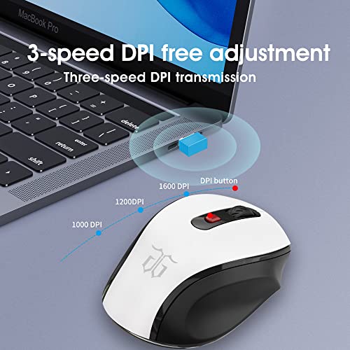 Snpurdiri 60% Prozent Tastatur Maus Set Kabellos, Wireless Gaming Combo, Enthalten 2.4G Small Mini 60% Merchanical Feel Tastatur, Ergonomisches Design Vertical Feel Maus (Blackwhite) Bild 7