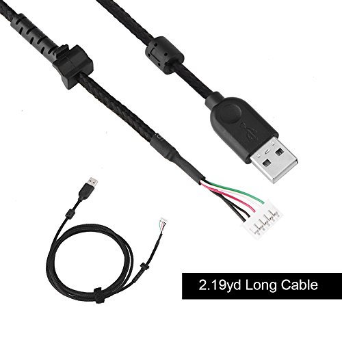 KIMISS G502-Kabel, USB-Maus, Schwarz, USB-Maus, Ersatzkabel, 2,19 M, Plug-and-Play-Mauskabel, Ersatz für G502 Bild 4