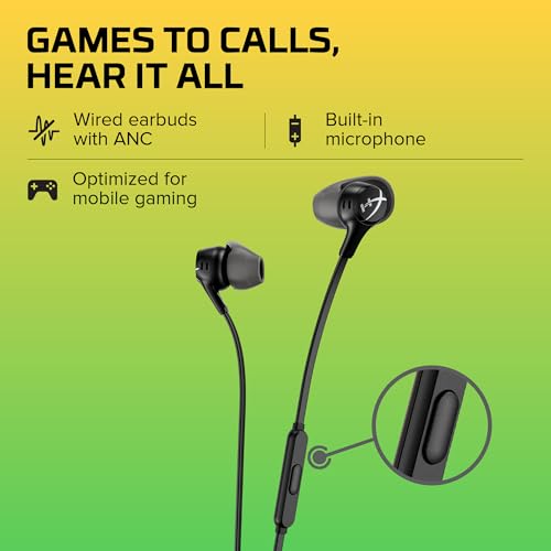 HyperX Cloud Earbuds II Gaming-Ohrhörer mit Mikrofon, Schwarz Bild 2