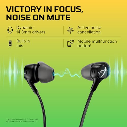 HyperX Cloud Earbuds II Gaming-Ohrhörer mit Mikrofon, Schwarz Bild 4