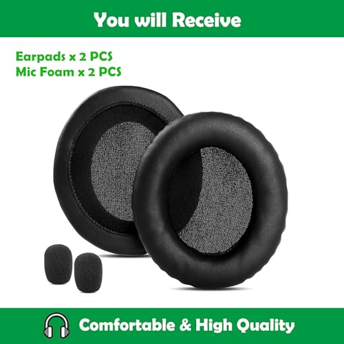 Prime Ersatz Ohrpolster Kissen Kompatibel mit Roccat ElO 7.1 AIR Headset/ELO 7.1 USB Headset/ELO X Stereo Gaming Headset Ohrpolster mit weicherem Proteinleder/Memory-Schaum Bild 4