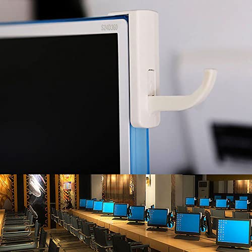 Kopfhörerhalter 6 Stück, Schwarz, Weiß, ABS und 3M doppelseitig selbstklebend, Headset Halter Monitor, Ständer mit Stick-on Haken, für alle Kopfhörer, Selbstklebend Bild 2