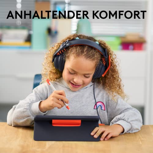 Logitech Zone Learn kabelgebundenes Headset mit Mikrofon für Schüler, Bequeme und verstellbare Passform für Kinder, 3,5 mm AUX, für Windows/macOS/iPadOS/Android/Mobilgeräte - On-Ear, Blau Bild 2