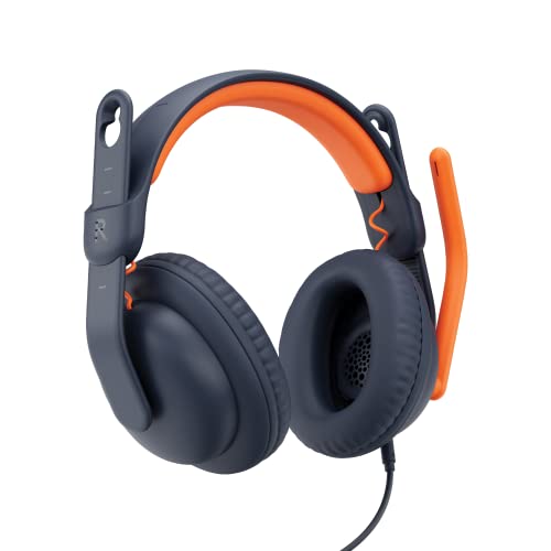 Logitech Zone Learn kabelgebundenes Headset mit Mikrofon für Schüler, Bequeme und verstellbare Passform für Kinder, 3,5 mm AUX, für Windows/macOS/iPadOS/Android/Mobilgeräte - On-Ear, Blau Bild 4
