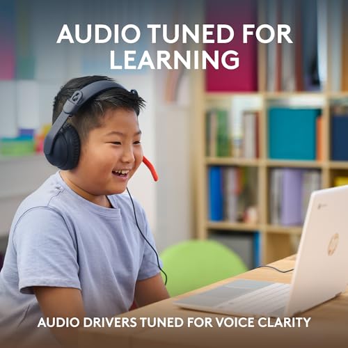 Logitech Zone Learn kabelgebundenes Headset mit Mikrofon für Schüler, Bequeme und verstellbare Passform für Kinder, 3,5 mm AUX, für Windows/macOS/iPadOS/Android/Mobilgeräte - On-Ear, Blau Bild 6