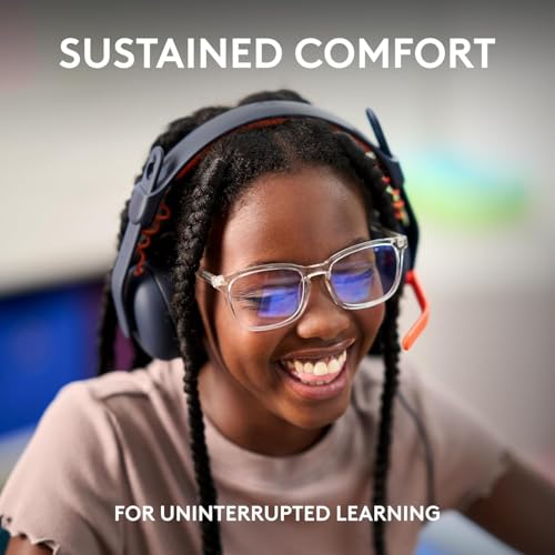Logitech Zone Learn kabelgebundenes Headset mit Mikrofon für Schüler, Bequeme und verstellbare Passform für Kinder, USB-C, für Windows/macOS/iPadOS/Android/Mobilgeräte - On-Ear, Blau Bild 2
