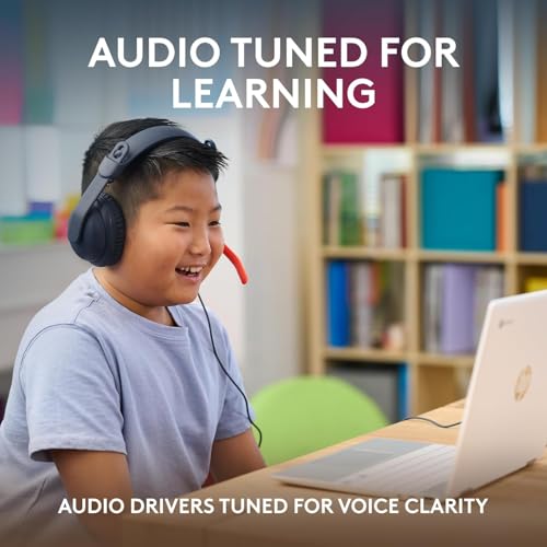 Logitech Zone Learn kabelgebundenes Headset mit Mikrofon für Schüler, Bequeme und verstellbare Passform für Kinder, USB-C, für Windows/macOS/iPadOS/Android/Mobilgeräte - On-Ear, Blau Bild 4