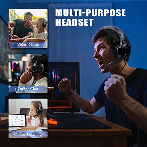 Joso Gaming-Headset für PS5 PS4, 3,5 mm kabelgebundenes Online-Gaming-Headsets mit Mikrofon für Xbox One/Xbox Series X/S/PS5 4/PS4 Pro/PS4/N-Switch/Lite/Steam Deck/Laptop/Smartphone/Office Business Bild 3