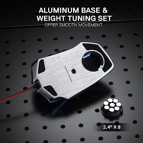 Redragon M990 MMO Gaming Maus, 32000 DPI Hochpräzise kabelgebundene RGB Maus mit 23 programmierbaren Tasten, 16 seitlichen Makrotasten, Softwareunterstützung, Aluminiumbasis Bild 5
