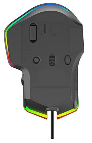 Econo EliteForce 9D Gaming-Maus, kabelgebunden, USB-Gaming-Maus mit optischer Maus, Schaltern, 8 programmierbare Tasten, einstellbare RGB-Modi, 12000 Dpi, für PC/Mac/Laptop, Gamer, Abfragerate 1000 Hz Bild 6