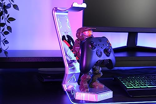 Cableguys Deluxe Halo Infinite Master Chief Controller-Halter, Kopfhörer- & Handyhalter - Leuchtendes Gaming-Accessoire für Zimmer und Setup, Headset-Ständer für Xbox- und PlayStation-Controller Bild 5