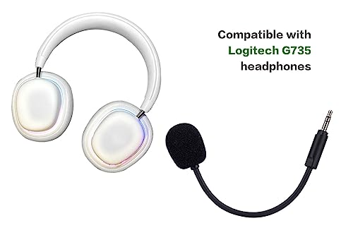 Ersatz-Spielmikrofon für Logitech G735 Wireless-Gaming-Headset auf PS4 PS5 Xbox One PC, abnehmbares 3,5-mm-Boom-Mikrofon Bild 4