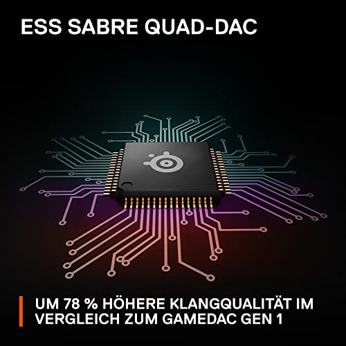 SteelSeries GameDAC Gen 2 (Xbox) Hi-Res-Audio-Verstärker – ESS Sabre Quad-DAC – KI-gestützte Geräuschunterdrückung – 360-Grad Surround-Sound– Hi-Res-Zertifizierung – PC, Xbox, PS5, PS4 Bild 4
