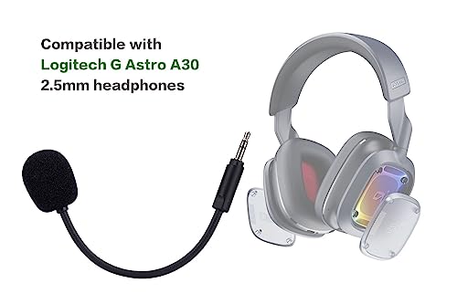 Ersatz-Spielmikrofon für Logitech G Astro A30 Gaming-Headset auf PS4 PS5 Xbox One PC, abnehmbares 2,5-mm-Boom-Mikrofon Bild 2