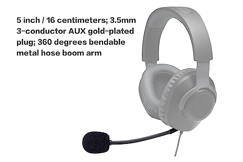 Alphatec Ersatz-Spielmikrofon für JBL Quantum 100 (Q100) Gaming-Headset auf PC/Xbox/PS/Switch/MAC, abnehmbares 2,5-mm-Bügelmikrofon Bild 4