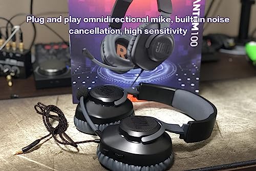 Alphatec Ersatz-Spielmikrofon für JBL Quantum 100 (Q100) Gaming-Headset auf PC/Xbox/PS/Switch/MAC, abnehmbares 2,5-mm-Bügelmikrofon Bild 5