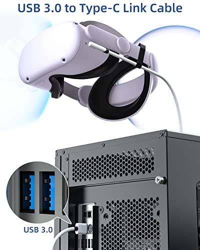Link Kabel 3M Kompatibel mit Meta Quest 3/Quest 2/Pro, PICO4/Pro, High Speed PC Datenübertragung mit 5Gbps, USB3.2 gen1 zu USB C Kabel Zubehör für VR Headset und Gaming PC Bild 2