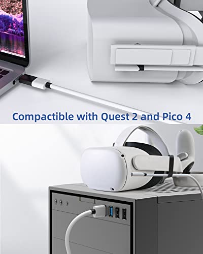 Link Kabel 3M Kompatibel mit Meta Quest 3/Quest 2/Pro, PICO4/Pro, High Speed PC Datenübertragung mit 5Gbps, USB3.2 gen1 zu USB C Kabel Zubehör für VR Headset und Gaming PC Bild 5