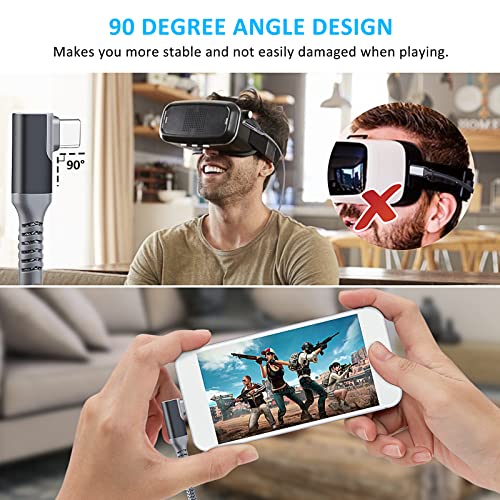 Link Kabel 6M Kompatibel mit Meta Quest 3/Quest 2/Pro, PICO4/Pro, USB A zu C Kabel Zubehör mit 5Gbps Datenübertragung, Nylon geflochtenes USB3.0 für VR Headset und Gaming PC Bild 4