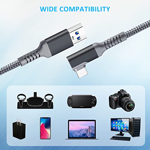 Link Kabel 6M Kompatibel mit Meta Quest 3/Quest 2/Pro, PICO4/Pro, USB A zu C Kabel Zubehör mit 5Gbps Datenübertragung, Nylon geflochtenes USB3.0 für VR Headset und Gaming PC Bild 7