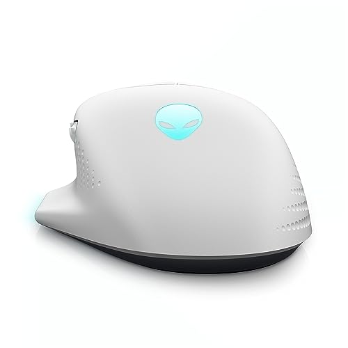 Alienware AW620M Wireless Gamingmaus, 26.000 DPI, 650 IPS, kabelgebundenes Gaming mit 1.000-Hz-Polling 2,4-GHz-USB-C-WLAN-Dongle, AlienFX-RGB, Lunar Light Bild 4