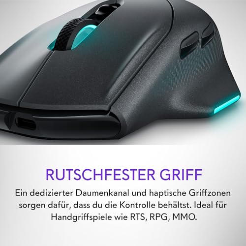 Alienware AW620M kabellose Gaming Mouse - Dark Side of The Moon Bild 3