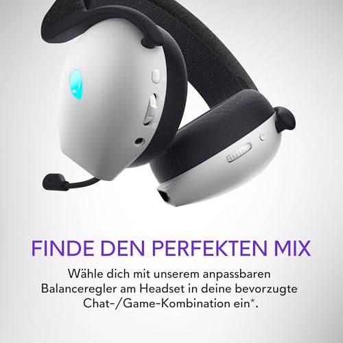 Alienware AW720H Dual-Mode kabelloses Gaming Headset - Farbe Lunar Light Bild 3