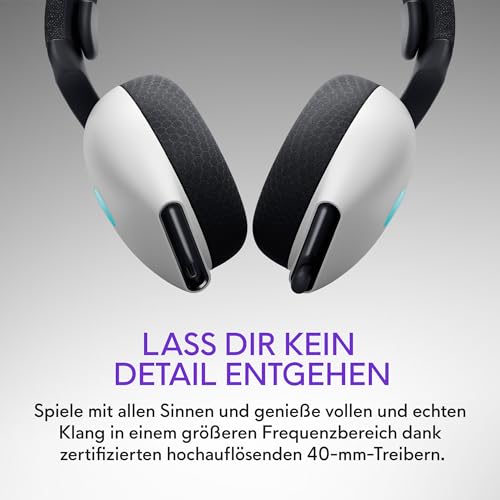 Alienware AW720H Dual-Mode kabelloses Gaming Headset - Farbe Lunar Light Bild 5