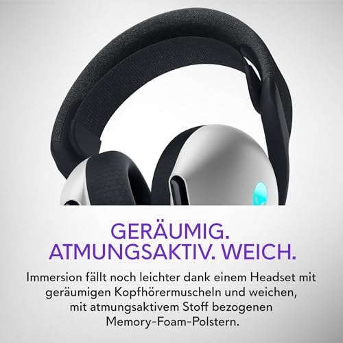 Alienware AW720H Dual-Mode kabelloses Gaming Headset - Farbe Lunar Light Bild 6