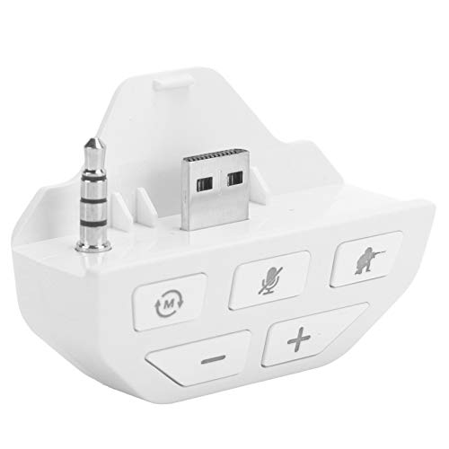 Dioche One Adapter für Headset Stereo Headset Adapter für One Controller Abs Headset Adapter Controller für o Adapter Kopfhörerkonverter für One Wireless Gamepad (Weiss) Bild 3