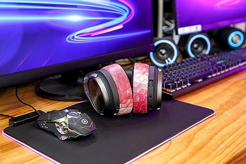 WC Freeze Virtuoso – Ersatz-Ohrpolster aus Hybridgewebe mit Kühlgel für das Corsair Virtuoso Gaming-Headset, hergestellt von Wicked Cushions, verbesserte Dicke und Schallisolierung | Hex Red Bild 3