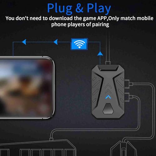 Maus- und Tastaturkonverter,Q1 Tastatur und Maus Konverter para Juegos Konverter Bluetooth Adapter für Pubg Handy Mix Pro Pomya Gaming Adapter Guide Bild 6