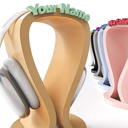 Kopfhörerständer mit Wunschtext | Personalisiert | Headset Halter für Over-Ear-Kopfhörer | Gaming & PC Zubehör, Geschenkidee für Gamer & Technik-Fans Bild 1