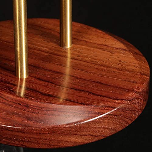 KYUSAR Kopfhörer Halter Kopfhörerständer Kopfhörerständer Aus Holz, Desktop-Headset-Halter Mit Messing-Stützstange, Kopfhörerhalter, Gaming-Zubehör Headset Halterung Headset Ständer (Blue : Bronze) Bild 4