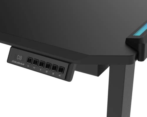 Cougar E-DEIMUS 120 RGB Elektrischer Gaming-Schreibtisch mit USB-Hub – Schwarz Bild 5