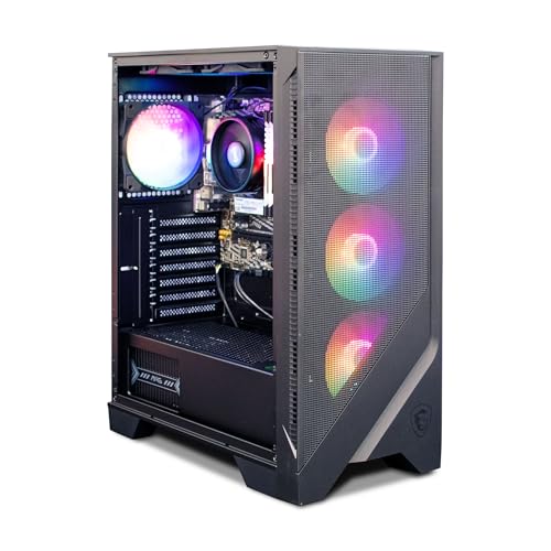 NSXGAMING Nova Desktop Gaming Computer (AMD Ryzen 5 5600G, 16GB 2*8GB DDR4 3600, 512Gb M2 NVME SSD, RGB Fans, W11 64-Bit Ready, Wify Ready, Maus und Tastatur) Bild 1