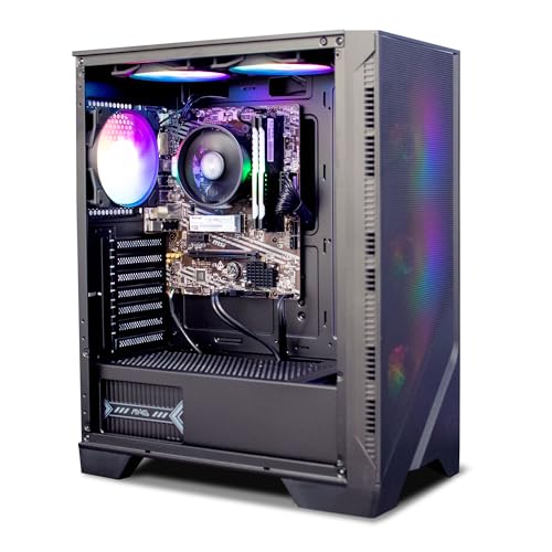 NSXGAMING Nova Desktop Gaming Computer (AMD Ryzen 5 5600G, 16GB 2*8GB DDR4 3600, 512Gb M2 NVME SSD, RGB Fans, W11 64-Bit Ready, Wify Ready, Maus und Tastatur) Bild 2