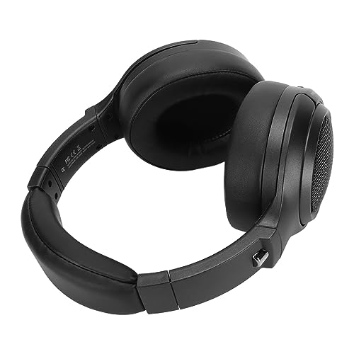 WINH Gaming-Headset, kabellos, PU ABS Gaming Headset 2,4 G 1000 mAh Akku Typ C Dongle USB für Desktop-PC (schwarz) Bild 6