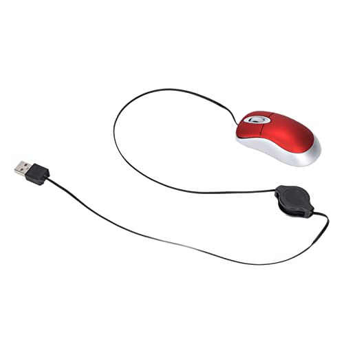 VBESTLIFE Kabelgebundene USB-Computermaus, 1600 DPI, 3-Wege-Raddesign, Ergonomische Mäuse, Heim- und Büromaus für Laptop, PC, Desktop, Notebook, Rot Bild 6