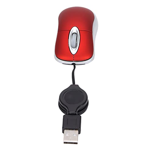 VBESTLIFE Kabelgebundene USB-Computermaus, 1600 DPI, 3-Wege-Raddesign, Ergonomische Mäuse, Heim- und Büromaus für Laptop, PC, Desktop, Notebook, Rot Bild 7