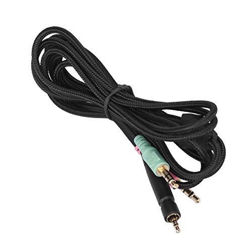 KIMISS GSP500 Kopfhörer Audio Kabel, GSP600/350 Ersatz-Audiokabel, 3.5MM Spiel Kopfhörerkabel, Geflochtenes Nylonkabel Klinkenkabel, 2M für G4ME ONE/GAME ZERO Headset zu One PC und Smartphones Bild 4