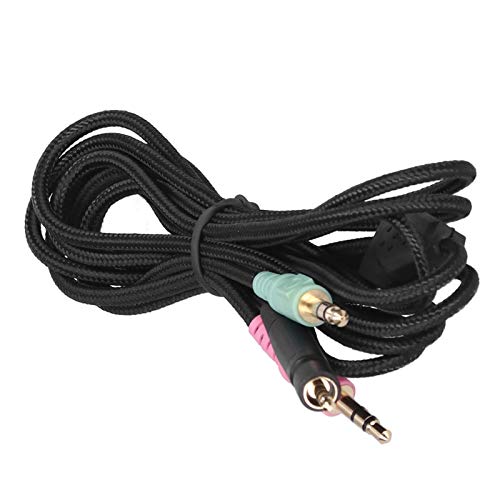 KIMISS GSP500 Kopfhörer Audio Kabel, GSP600/350 Ersatz-Audiokabel, 3.5MM Spiel Kopfhörerkabel, Geflochtenes Nylonkabel Klinkenkabel, 2M für G4ME ONE/GAME ZERO Headset zu One PC und Smartphones Bild 7