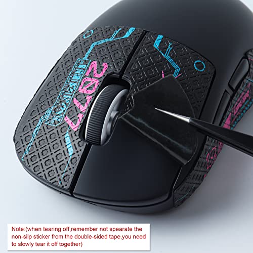 Sunzit Mouse Anti-Rutsch-Griffband passend für Logitech G Pro Wireless Gaming Mouse Skin, einfach anzubringen, schweißbeständig, selbstklebendes Design, lichtechtes professionelles Mäuse-Upgrade-Kit Bild 4