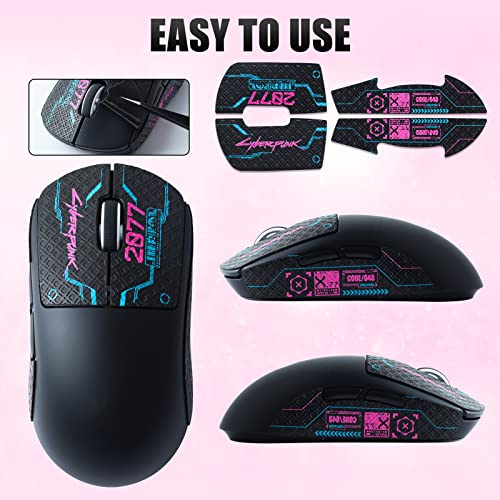Sunzit Mouse Anti-Rutsch-Griffband passend für Logitech G Pro Wireless Gaming Mouse Skin, einfach anzubringen, schweißbeständig, selbstklebendes Design, lichtechtes professionelles Mäuse-Upgrade-Kit Bild 5
