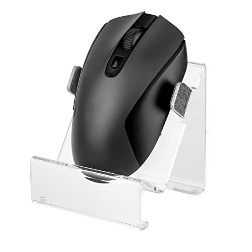 Universeller Maushalter, Ständer für den Desktop, vertikale Halterung, Ständer für kabelgebundene und kabellose Maus, PC-Gaming-Maus-Organizer-Halterung, transparent Bild 1